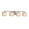 Alabaster Rocks! - Bronx 35 Inch 4 Light Bath Vanity Light By Justice Design Group 1 Alabaster Rocks! - Bronx 35 Inch 4 Light Bath Vanity Light By Justice Design Group -Light Bulbs Sales Store Justice Design Group ALR 8464 55 NCKL
