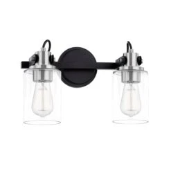 Fusion Brooklyn 13 Inch 2 Light Bath Vanity Light By Justice Design Group -Light Bulbs Sales Store Justice Design Group FSN 8192 CLER MBNK 02