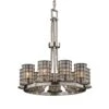 Wire Glass 23 Inch 9 Light Chandelier By Justice Design Group