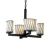Wire Glass 20 Inch 4 Light Mini Chandelier By Justice Design Group
