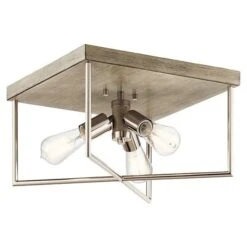 Tanis 14 Inch 3 Light Flush Mount By Kichler Lighting -Light Bulbs Sales Store Kichler Lighting 52094dag