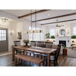 Marquee 42 Inch 6 Light Linear Suspension Light By Kichler Lighting 9 Marquee 42 Inch 6 Light Linear Suspension Light By Kichler Lighting -Light Bulbs Sales Store Kichler Lighting DiningRoom Marquee Peyton Colerne 44296WWW Day