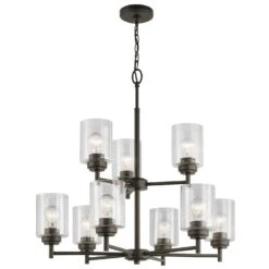 Winslow 27 Inch 9 Light Chandelier By Kichler Lighting -Light Bulbs Sales Store Kichler Lighting Kichler 44031OZ