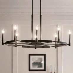 Tolani 43 Inch 8 Light Linear Suspension Light By Kichler Lighting 19 Tolani 43 Inch 8 Light Linear Suspension Light By Kichler Lighting -Light Bulbs Sales Store Kichler Lighting diningroom tolani 52429bk overall day 2b