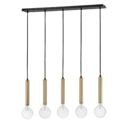 Bobbie 36 Inch 5 Light Linear Suspension Light By Lark -Light Bulbs Sales Store Lark 83206LCB alt2