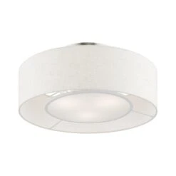 Ellsworth 8 Inch 3 Light Semi Flush Mount By Livex Lighting -Light Bulbs Sales Store Livex Lighting 40143 91 04