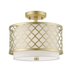 Arabesque 7 Inch 2 Light Semi Flush Mount By Livex Lighting