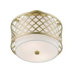 Arabesque 7 Inch 2 Light Semi Flush Mount By Livex Lighting -Light Bulbs Sales Store Livex Lighting 41107 33 05