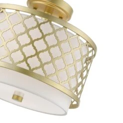 Arabesque 7 Inch 2 Light Semi Flush Mount By Livex Lighting -Light Bulbs Sales Store Livex Lighting 41107 33 06