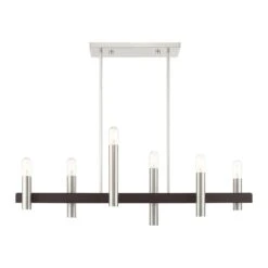 Helsinki 40 Inch 6 Light Linear Suspension Light By Livex Lighting -Light Bulbs Sales Store Livex Lighting 46866 91 03