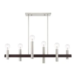 Helsinki 40 Inch 6 Light Linear Suspension Light By Livex Lighting -Light Bulbs Sales Store Livex Lighting 46866 91 17