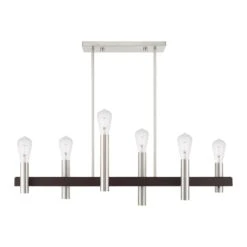 Helsinki 40 Inch 6 Light Linear Suspension Light By Livex Lighting -Light Bulbs Sales Store Livex Lighting 46866 91 18
