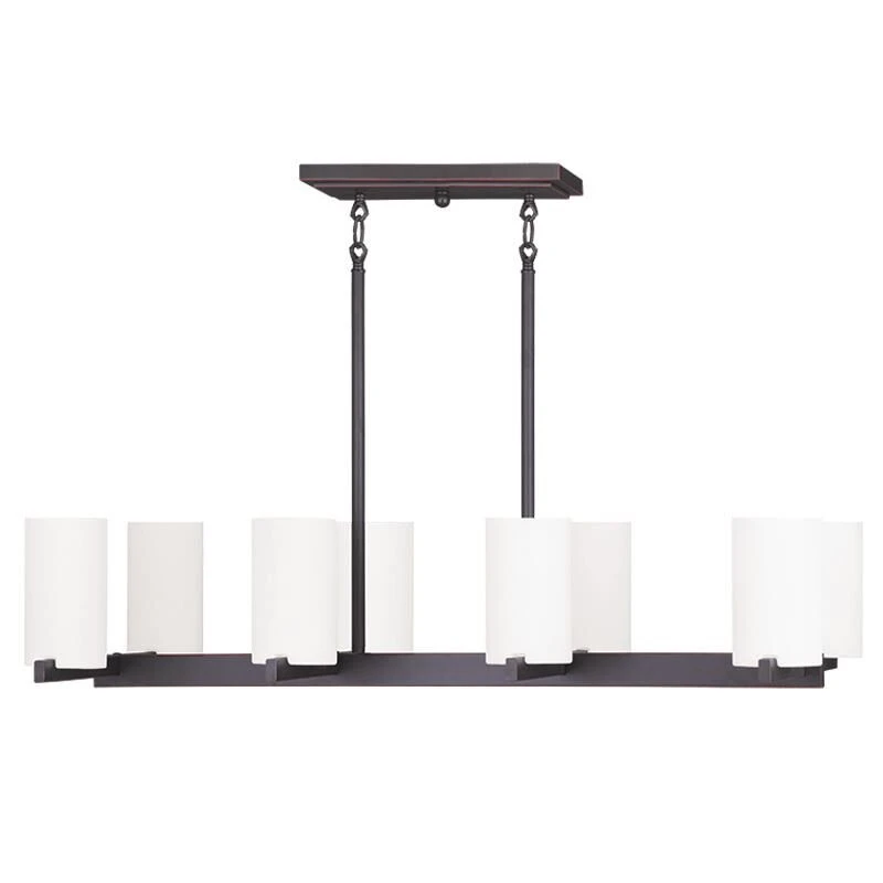 Astoria 38 Inch 8 Light Linear Suspension Light By Livex Lighting 3 Astoria 38 Inch 8 Light Linear Suspension Light By Livex Lighting