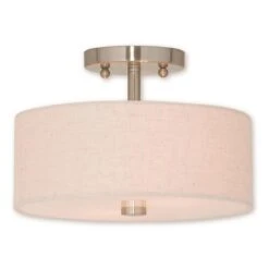 Meridian 11 Inch 2 Light Semi Flush Mount By Livex Lighting