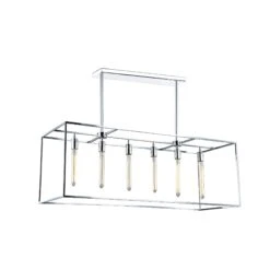 Glowstick 46 Inch 6 Light Linear Suspension Light By Matteo Lighting