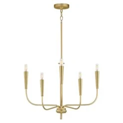 Vela 24 Inch 5 Light Chandelier By Maxim Lighting -Light Bulbs Sales Store Maxim Lighting 24815SBR