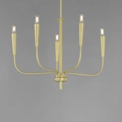 Vela 24 Inch 5 Light Chandelier By Maxim Lighting -Light Bulbs Sales Store Maxim Lighting 24815SBR 02