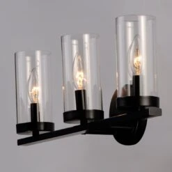 Sentinel 21 Inch 3 Light Bath Vanity Light By Maxim Lighting -Light Bulbs Sales Store Maxim Lighting 25257CLBK 4