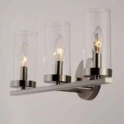 Sentinel 21 Inch 3 Light Bath Vanity Light By Maxim Lighting -Light Bulbs Sales Store Maxim Lighting 25257CLSN 5