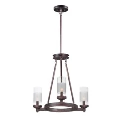 Crescendo 20 Inch 3 Light Mini Chandelier By Maxim Lighting -Light Bulbs Sales Store Maxim Lighting 26325CLFTOI