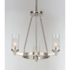 Crescendo 20 Inch 3 Light Mini Chandelier By Maxim Lighting -Light Bulbs Sales Store Maxim Lighting 26325CLFTSN 4