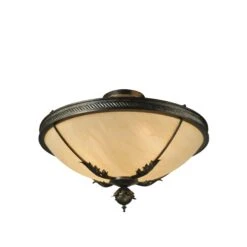 Hoja 30 Inch 4 Light Semi Flush Mount By Meyda Lighting