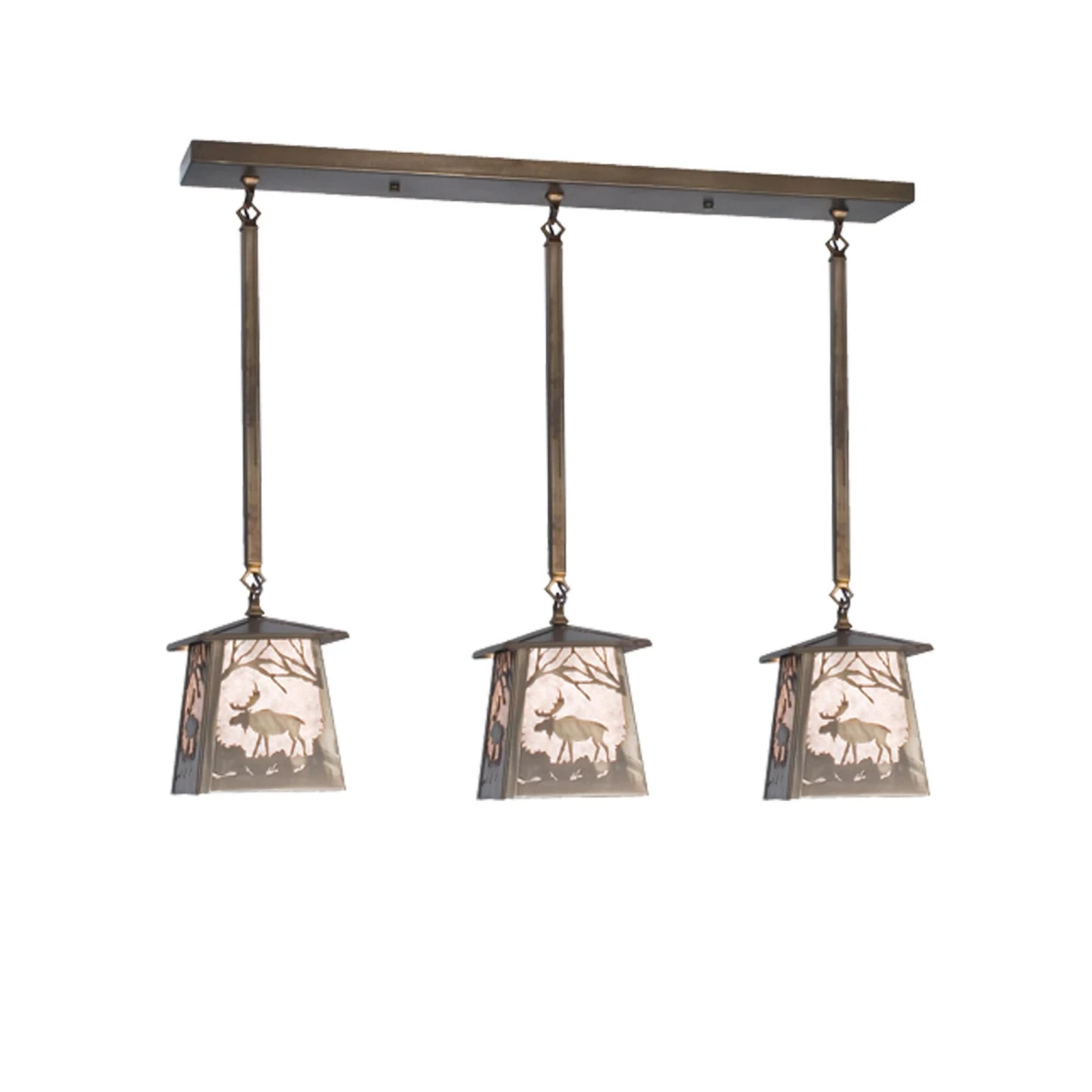 Moose At Dawn 37 Inch 3 Light Linear Suspension Light By Meyda Lighting 3 Moose At Dawn 37 Inch 3 Light Linear Suspension Light By Meyda Lighting