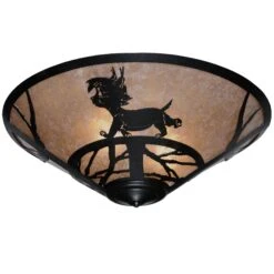 Lynx On The Loose 22 Inch 4 Light Flush Mount By Meyda Lighting