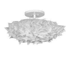 Paper Meringue Southland 30 Inch 3 Light LED Semi Flush Mount By Meyda Lighting -Light Bulbs Sales Store Meyda Lighting 245493X10 2