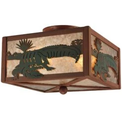 Alligator 1450 Inch 2 Light Flush Mount By Meyda Lighting