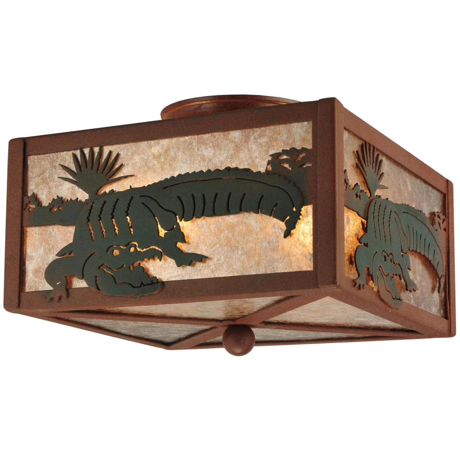Alligator 1450 Inch 2 Light Flush Mount By Meyda Lighting 3 Alligator 1450 Inch 2 Light Flush Mount By Meyda Lighting