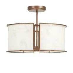 Buchanan 17 Inch 4 Light Semi Flush Mount By Minka Lavery