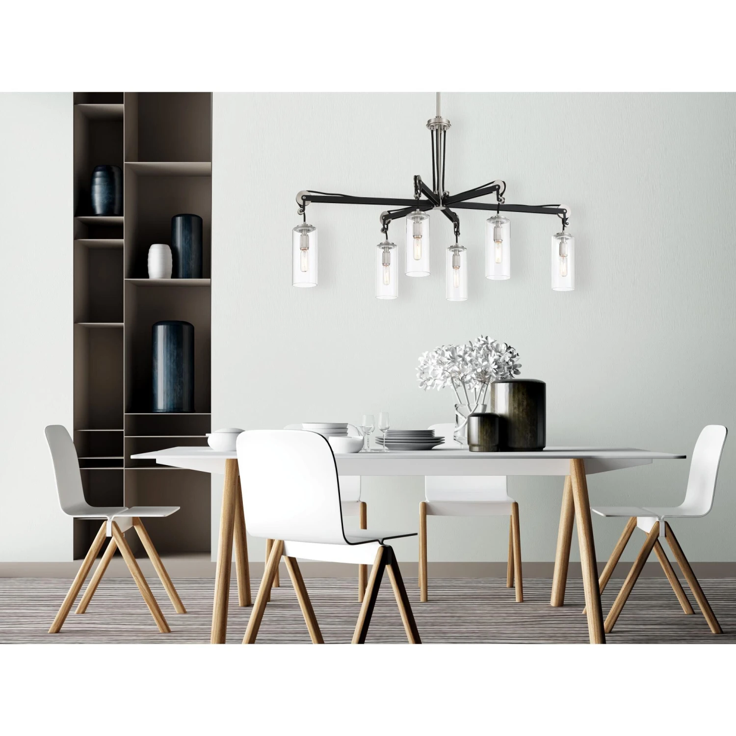 Pullman Junction 40 Inch 6 Light Linear Suspension Light By Minka Lavery 6 Pullman Junction 40 Inch 6 Light Linear Suspension Light By Minka Lavery - Image 4