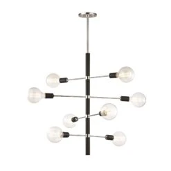 Astrid 28 Inch 8 Light Chandelier By Mitzi -Light Bulbs Sales Store Mitzi H178808 PN BK
