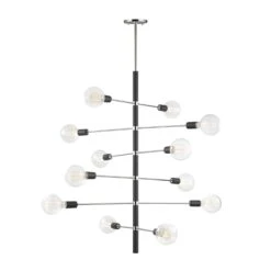 Astrid 36 Inch 12 Light Chandelier By Mitzi 20 Astrid 36 Inch 12 Light Chandelier By Mitzi -Light Bulbs Sales Store Mitzi H178812 PN BK