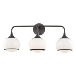 Reese 26 Inch 3 Light Bath Vanity Light By Mitzi 12 Reese 26 Inch 3 Light Bath Vanity Light By Mitzi -Light Bulbs Sales Store Mitzi H281303 OB