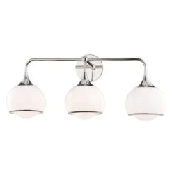 Reese 26 Inch 3 Light Bath Vanity Light By Mitzi 11 Reese 26 Inch 3 Light Bath Vanity Light By Mitzi -Light Bulbs Sales Store Mitzi H281303 PN