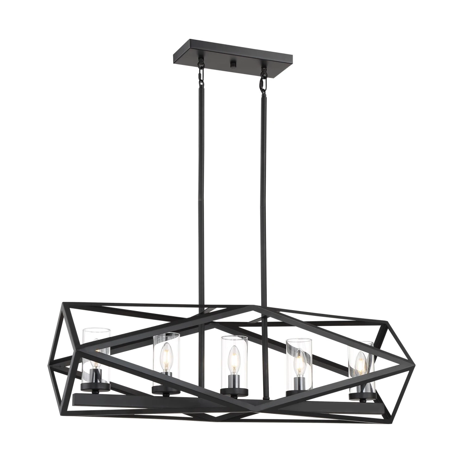 Zemi 36 Inch 5 Light Linear Suspension Light By Nuvo Lighting 5 Zemi 36 Inch 5 Light Linear Suspension Light By Nuvo Lighting - Image 3