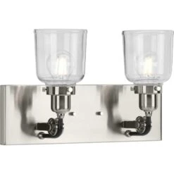 Rushton 16 Inch 2 Light Bath Vanity Light By Progress Lighting -Light Bulbs Sales Store Progress Lighting PROG P300227 009 heroA19lit PRODIMAGE