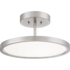 Beltway 15 Inch 1 Light LED Semi Flush Mount By Quoizel -Light Bulbs Sales Store Quoizel BLW1715BN 1