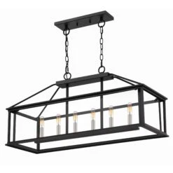 Citadel 36 Inch 6 Light Linear Suspension Light By Quoizel -Light Bulbs Sales Store Quoizel CDL636EK 3