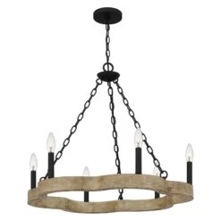 Croix 27 Inch 6 Light Chandelier By Quoizel -Light Bulbs Sales Store Quoizel CRX5027MBK 3