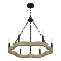 Croix 27 Inch 6 Light Chandelier By Quoizel -Light Bulbs Sales Store Quoizel CRX5027MBK 4