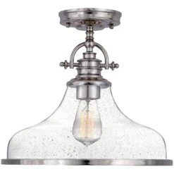 Grant 13 Inch 1 Light Semi Flush Mount By Quoizel -Light Bulbs Sales Store Quoizel GRTS1714BN