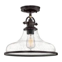 Grant 13 Inch 1 Light Semi Flush Mount By Quoizel