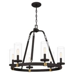 Lisbon 26 Inch 6 Light Chandelier By Quoizel -Light Bulbs Sales Store Quoizel LSB5026OZ 3