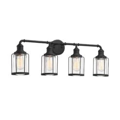 Ludlow 33 Inch 4 Light Bath Vanity Light By Quoizel 9 Ludlow 33 Inch 4 Light Bath Vanity Light By Quoizel -Light Bulbs Sales Store Quoizel LUD8634EK 3