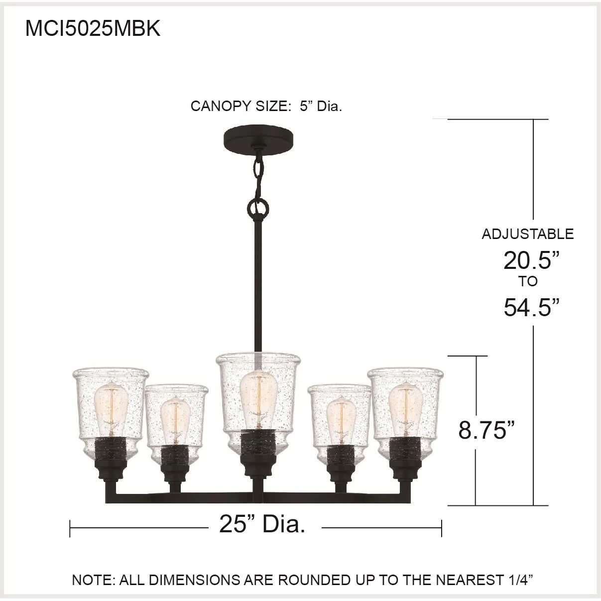 Mcintire 25 Inch 5 Light Chandelier By Quoizel 8 Mcintire 25 Inch 5 Light Chandelier By Quoizel - Image 6