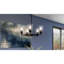 Mcintire 25 Inch 5 Light Chandelier By Quoizel 17 Mcintire 25 Inch 5 Light Chandelier By Quoizel -Light Bulbs Sales Store Quoizel MCI5025MBK LS2