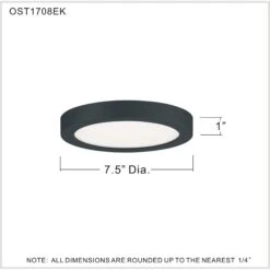 Outskirts 7 Inch LED Flush Mount By Quoizel 8 Outskirts 7 Inch LED Flush Mount By Quoizel -Light Bulbs Sales Store Quoizel OST1708EK 12